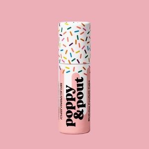 Poppy & Pout Birthday Confetti Cake Lip Balm Pink